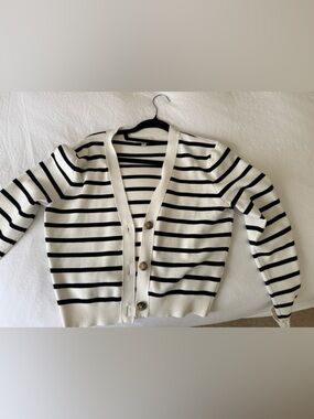 Club Monaco Striped Cardigan Size Large